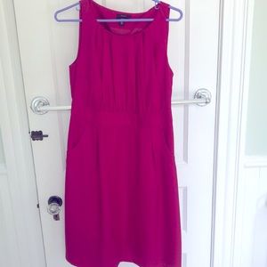 Jacob raspberry silk sleeveless dress